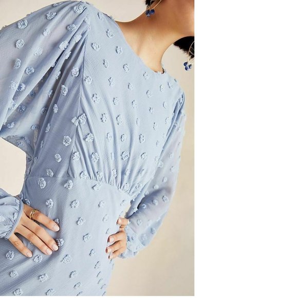 new Anthropologie Michaela Textured Midi dress - Picture 3 of 7